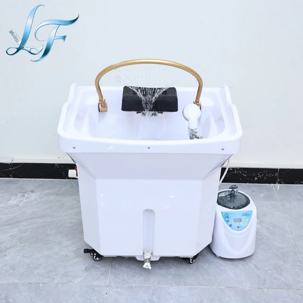 Movable Portable Head Spa Shampoo Basin Multifunctional Hydrotherapy Fumigation Machine Water Circulation Design High Quality