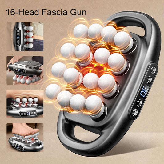 Foreverlily 16 Head Fascia Gun High Frequency Back Massager