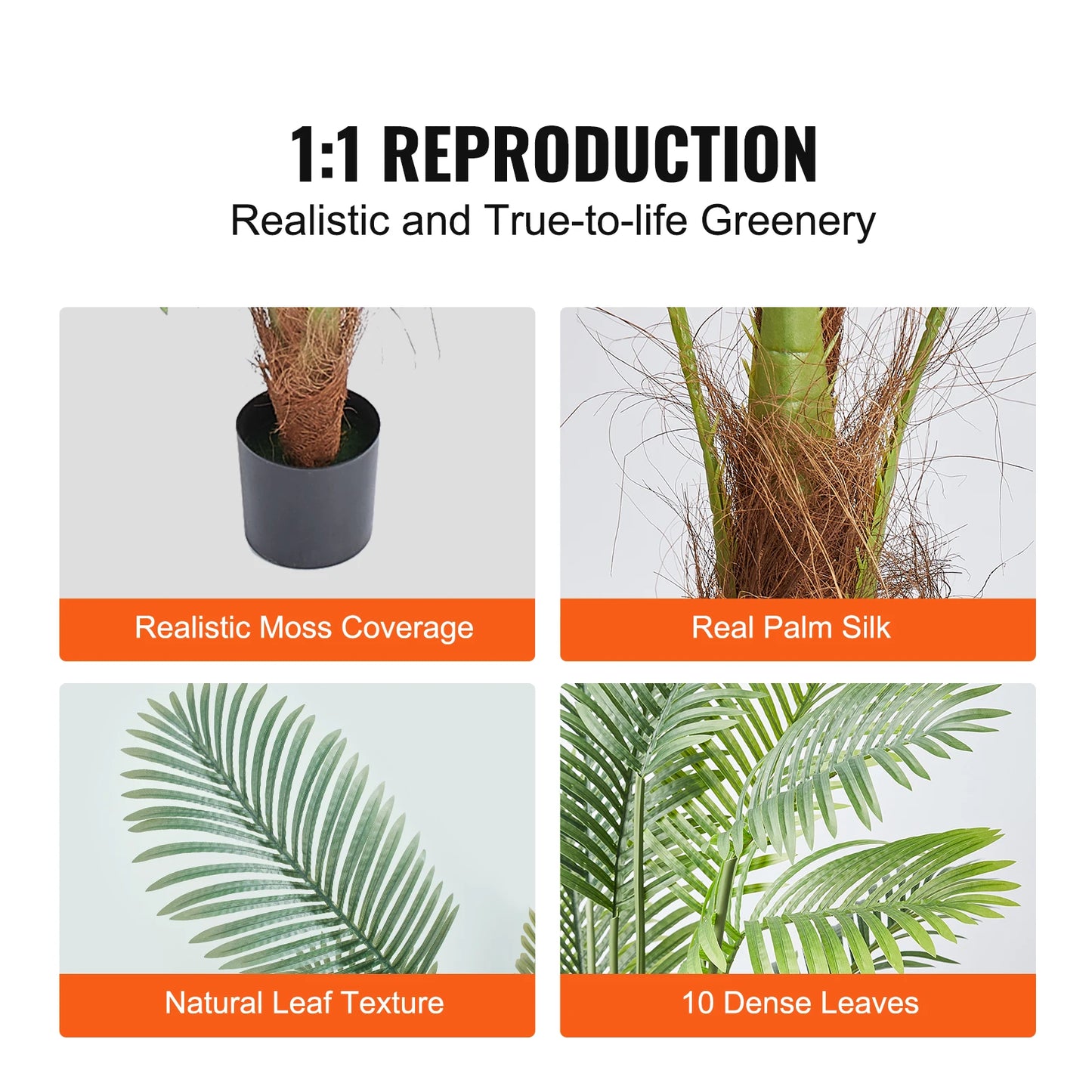 Artificial Palm Tree With Anti Tip Protection And PE Material