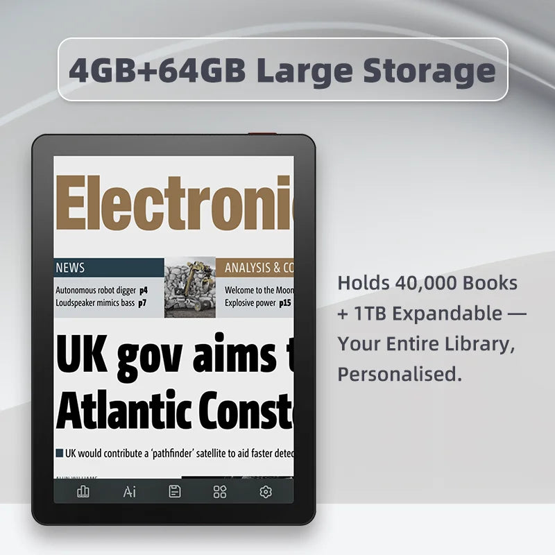 BIGME B6 Front Light E Ink Ebook Reader Android OS