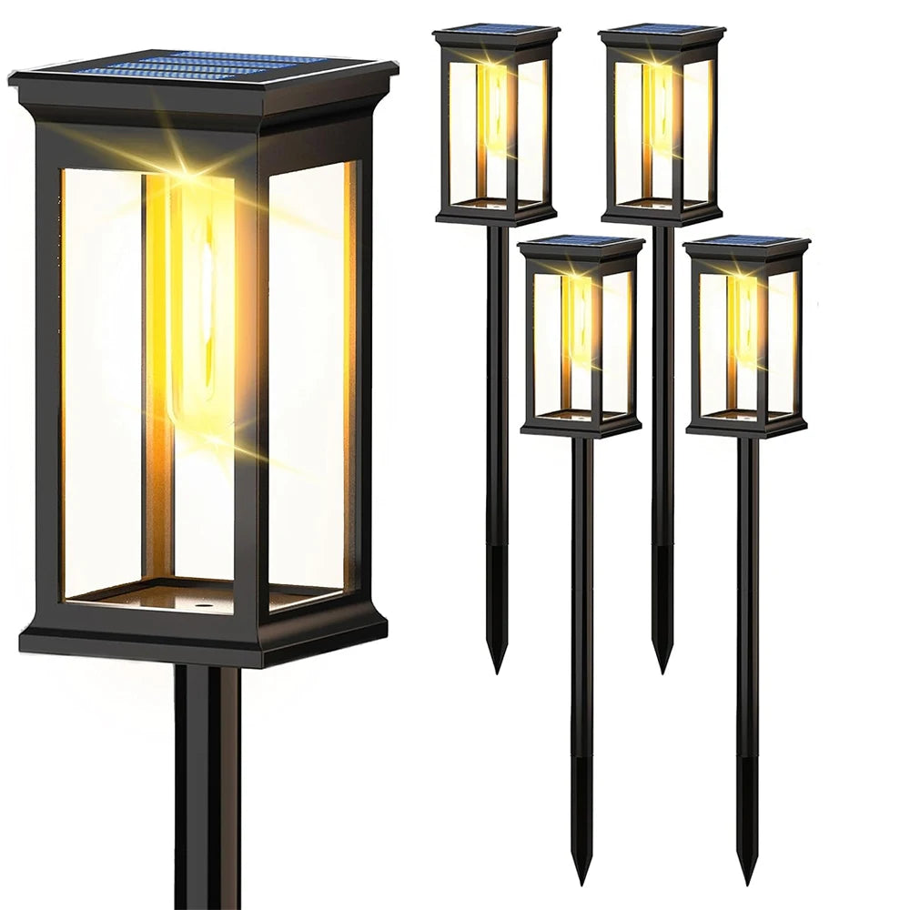 Fighting Wolf Solar Outdoor Lights Waterproof Landscape Pathway Lighting