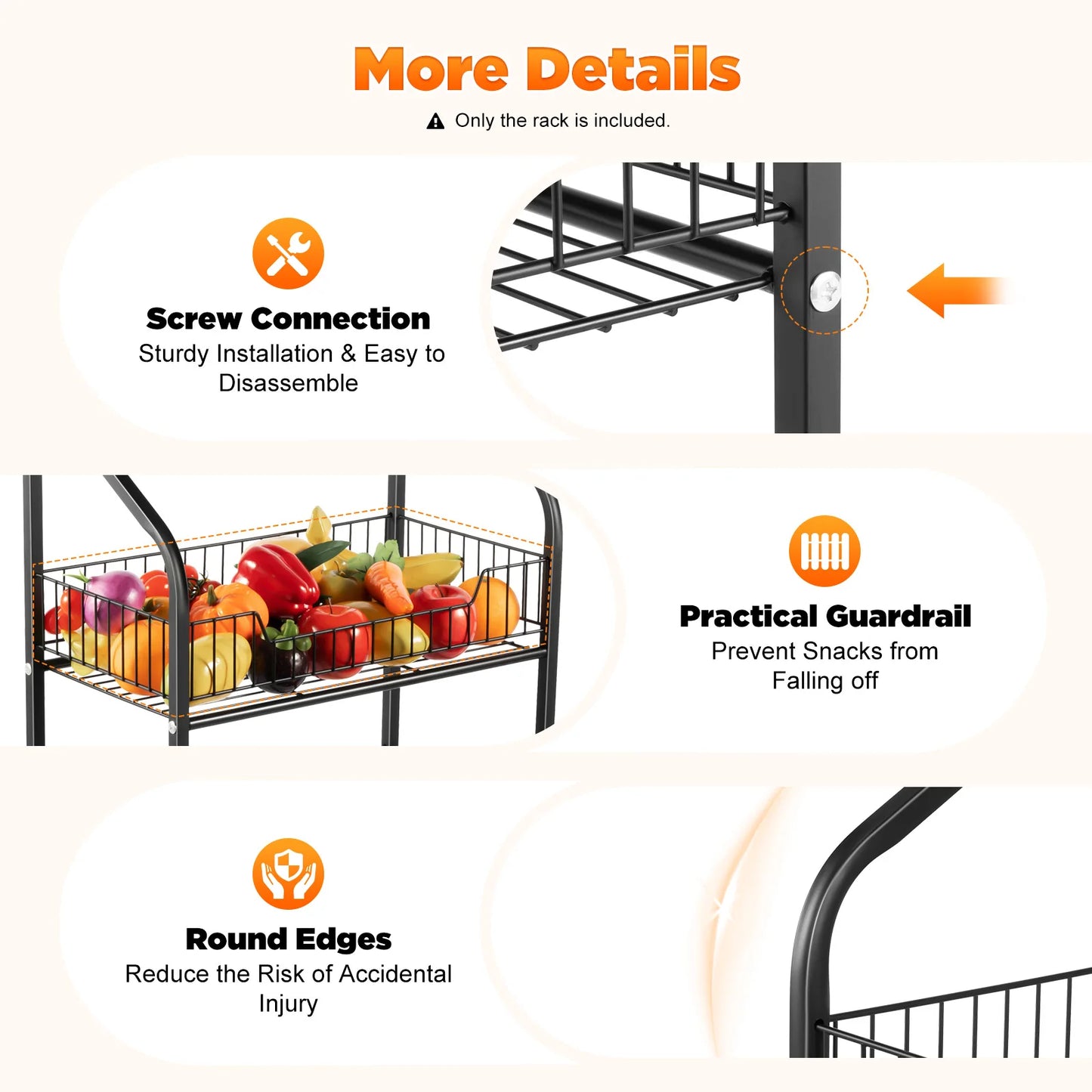 Bymaocar 4 Tier Display Rack With Wheel Cart For Retail