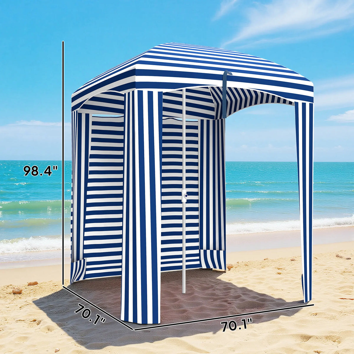 Beach Cabana Shade Umbrella With Travel Bag And Windows