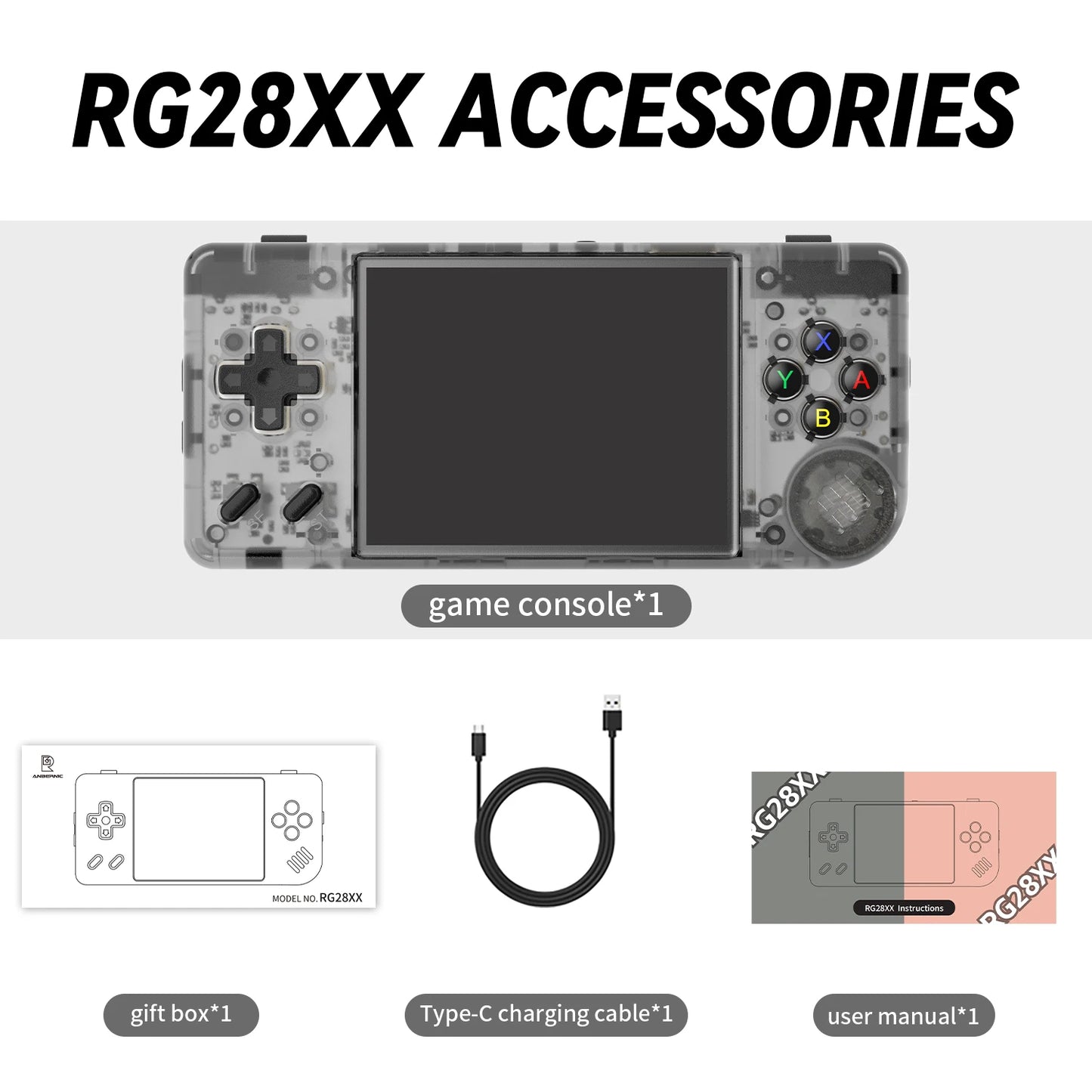 Anbernic RG28XX Mini Handheld Game Console With IPS Screen