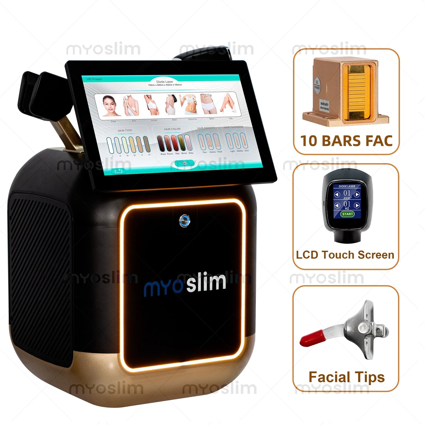 FAC Diode Hair Removal Soprano Diode Hair Removal 4 Waves 755 940 1064 808nm CE Certificate Alexandrite Device