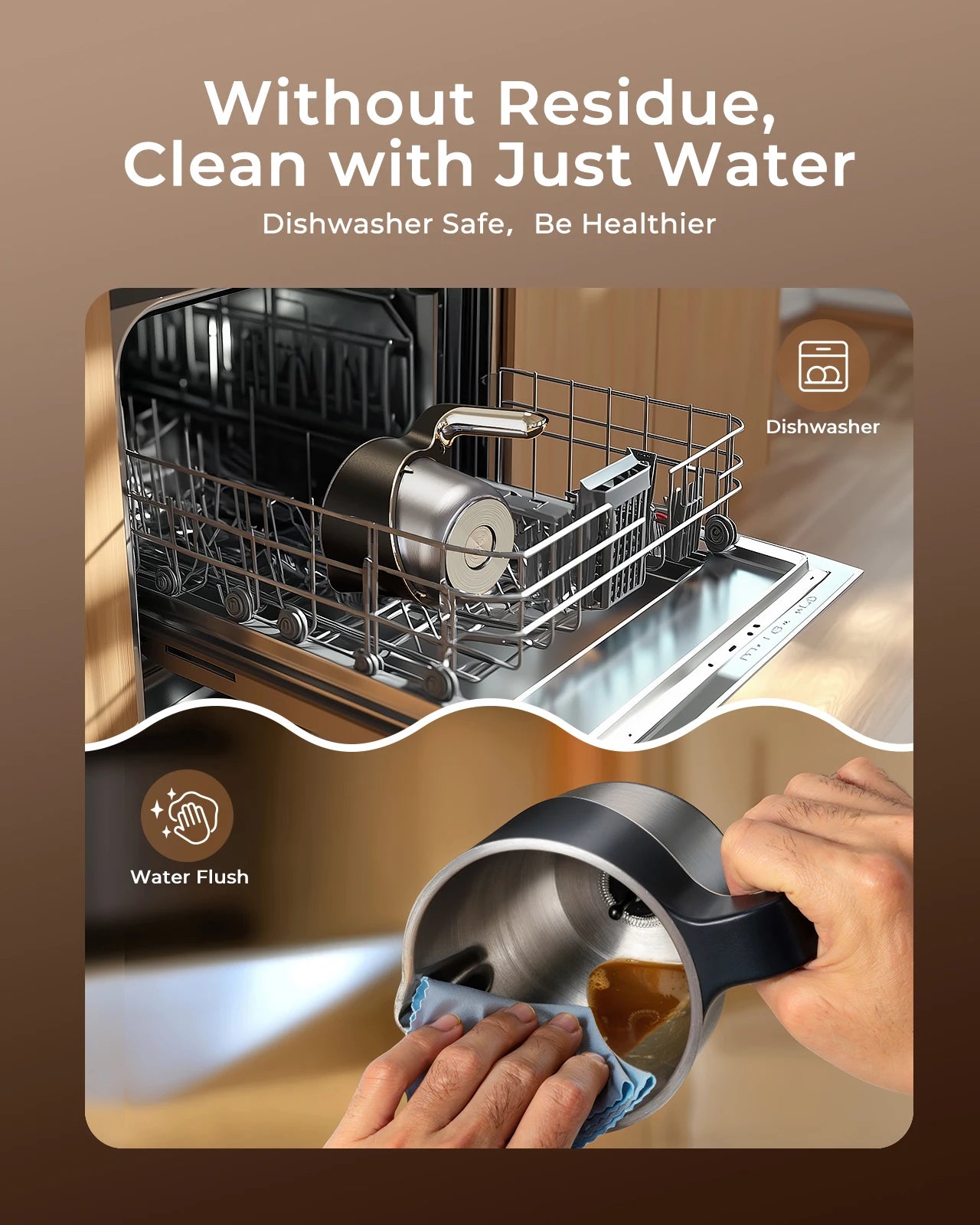 UHOST Milk Frother And Steamer 8 In 1 Electric Handheld
