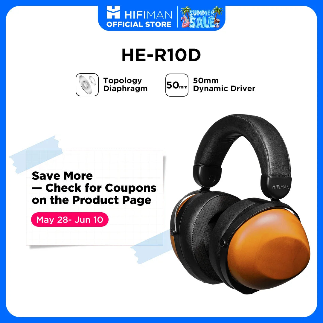 HIFIMAN HE-R10D Dynamic Topology Driver Closed-Back Headphones