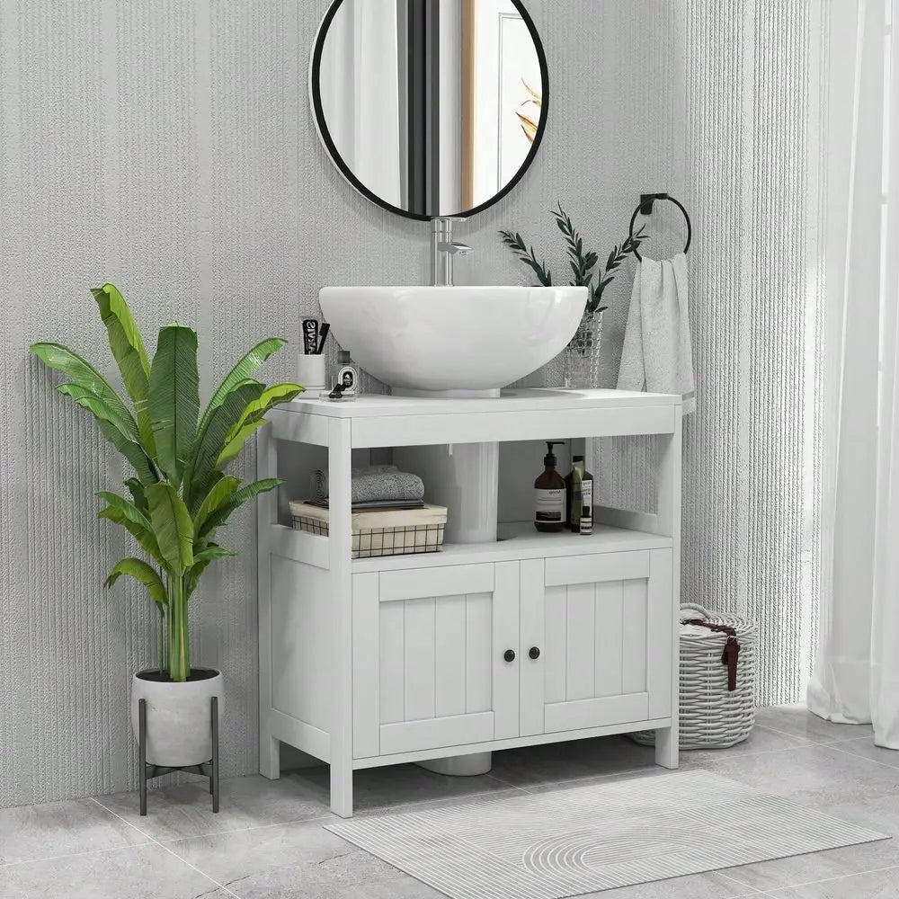 XMSJ Pedestal Sink Storage Cabinet Under Sink With Two Doors