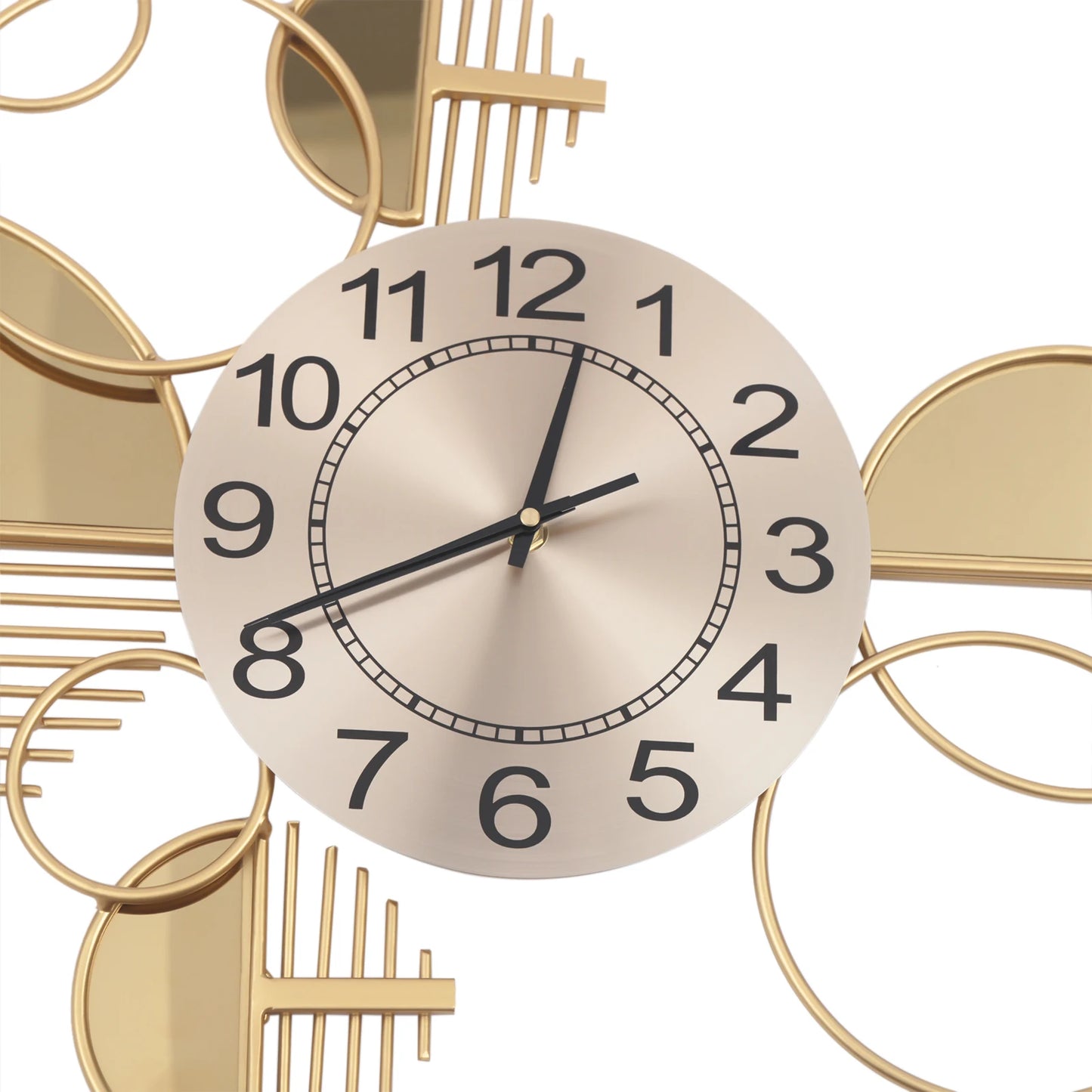 Creative Metal Wall Clock Silent Battery Operated Minimalist Home Decor