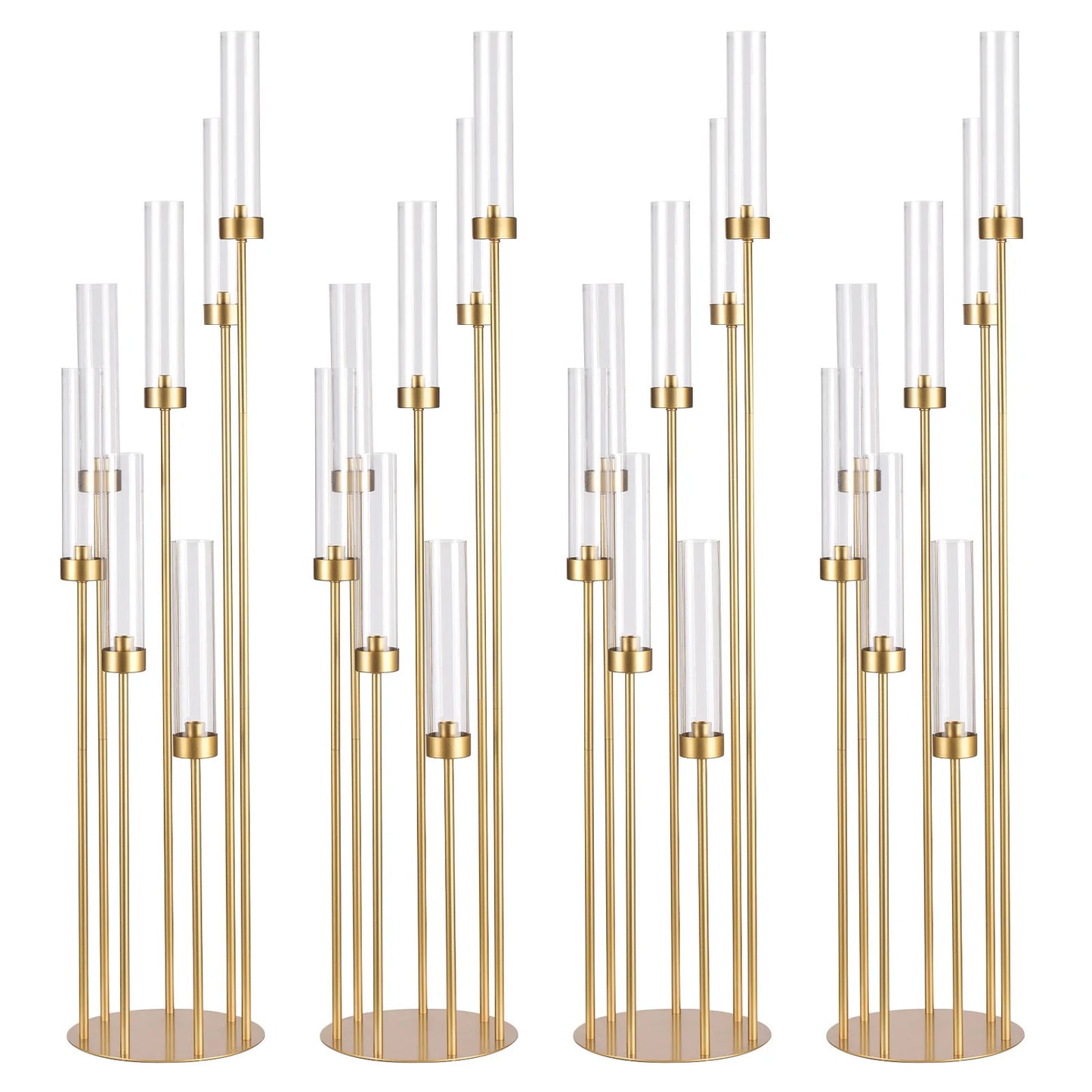 VINCIGANT Seven-Arm Floor Candelabra Centerpiece Set for Weddings