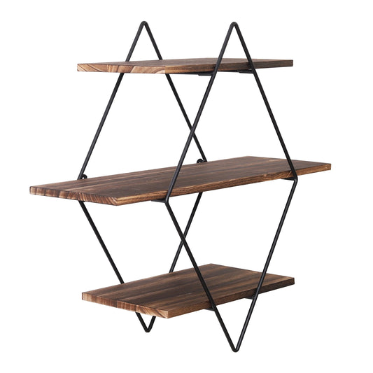 Wall Mounted Rustic Floating Shelves Decorative Wooden Kitchen Wall Display Shelf