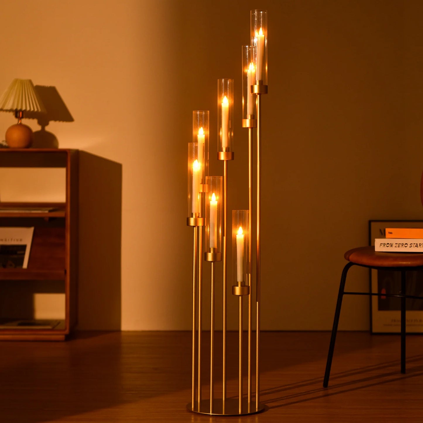 VINCIGANT Seven-Arm Floor Candelabra Centerpiece Set for Weddings