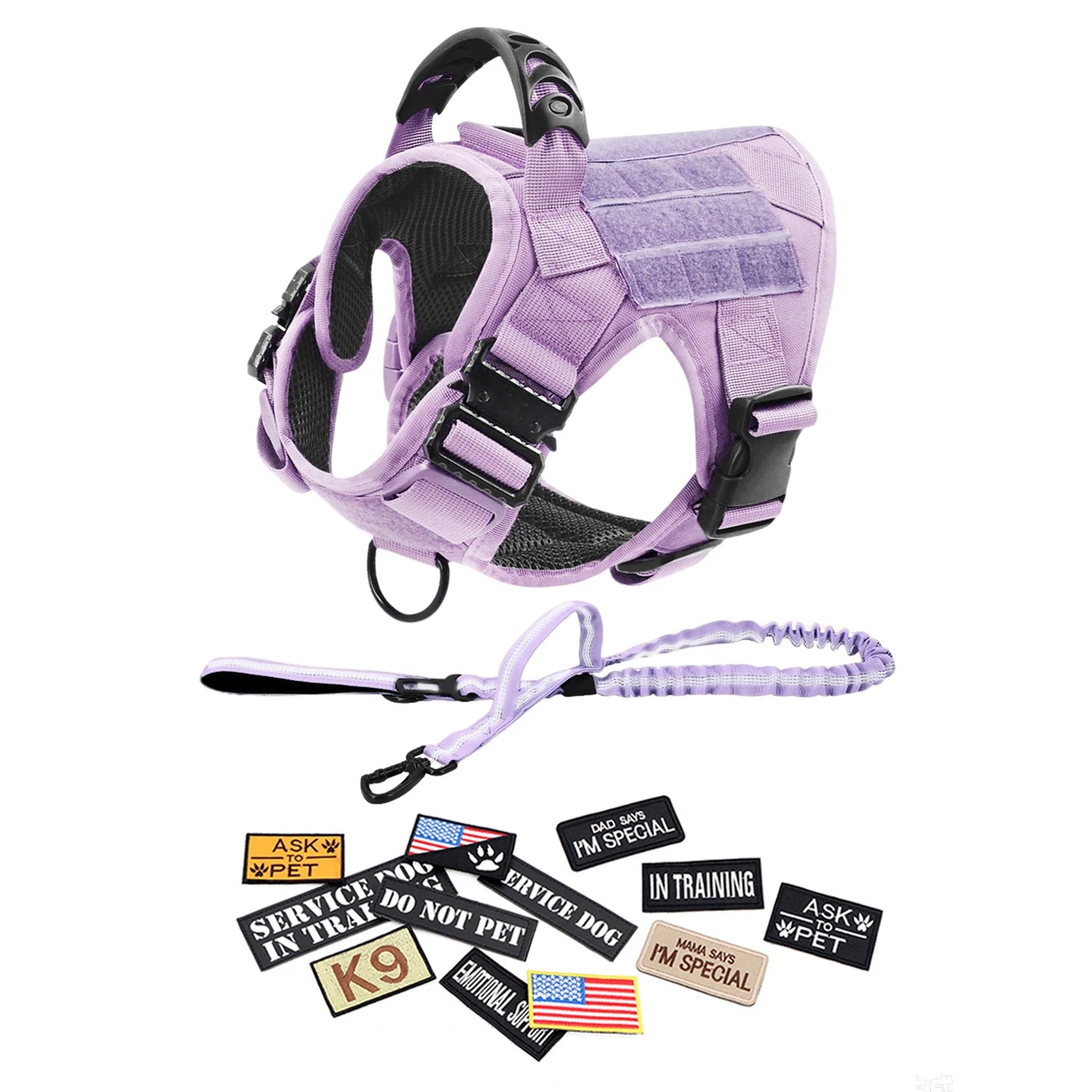 PETRAVEL Military Camouflage Dog Harness Leash Set For Training