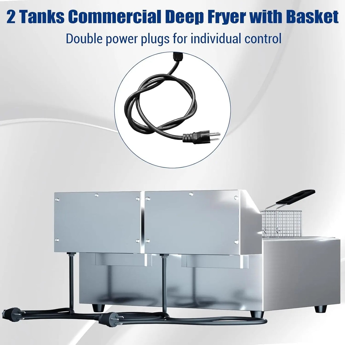 acekool Stainless Steel Commercial Deep Fryer With Baskets
