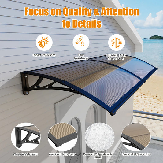 GUANSU-CN Panels Awning for Door and Window Shelter