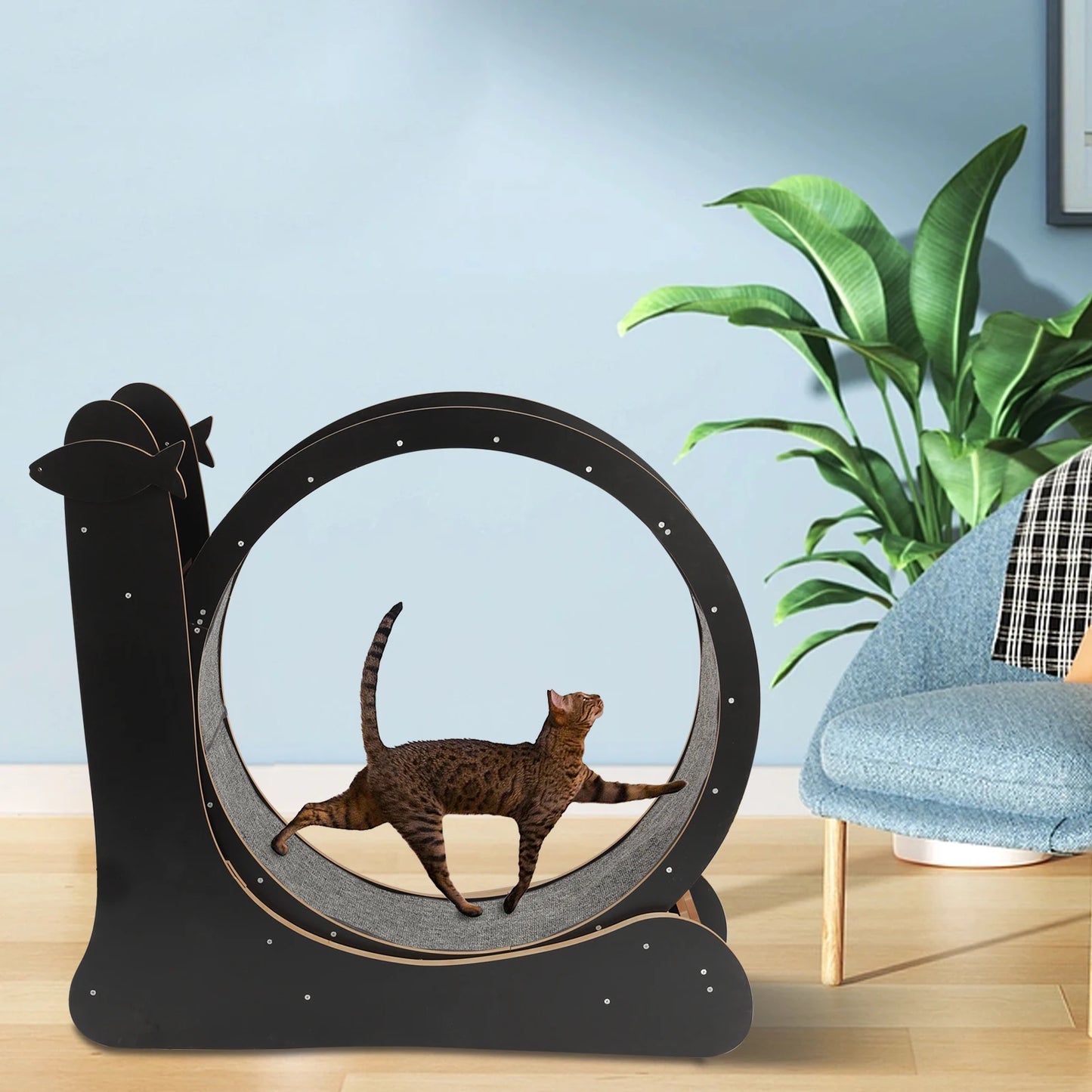 Cat Exercise Wheel Runway Treadmill For Cats With Carpeted Runway