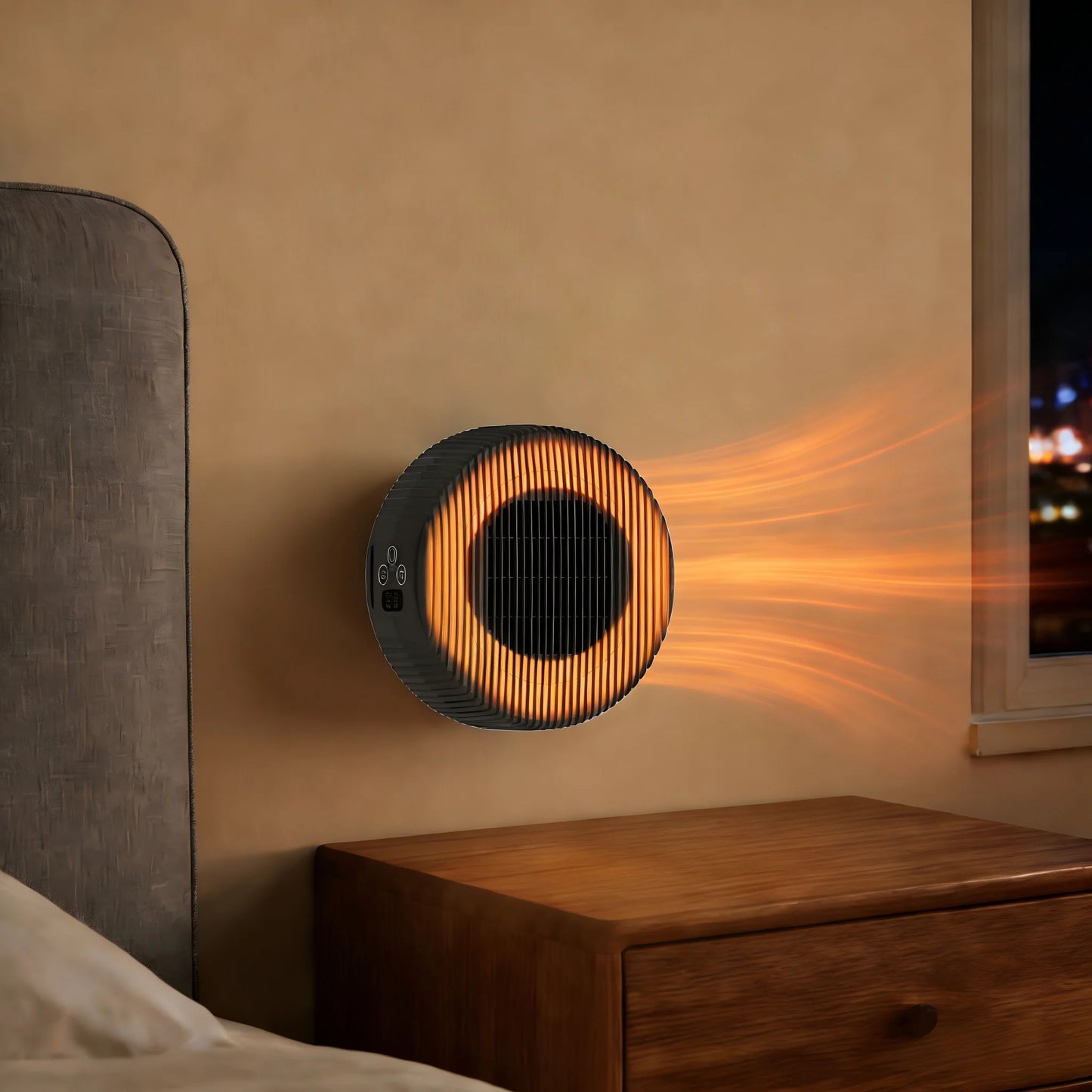HT04 Wall Plug-in Electric Heater Portable Space Heater with Timer Thermostat Low Noise Fast Heating Mini Home Heater for Bedroom