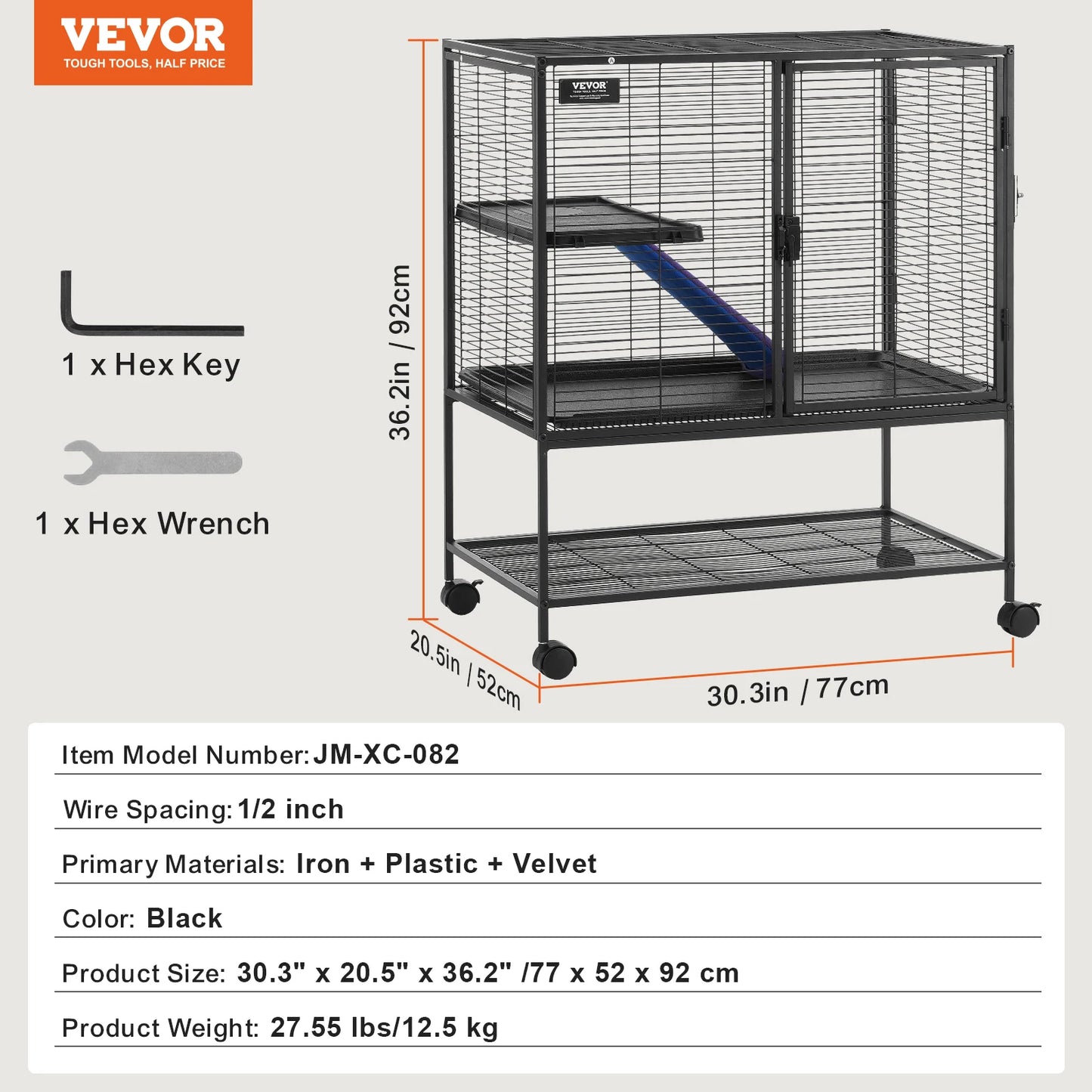 SucceBuy 4 Tier Metal Critter Cage For Small Animals