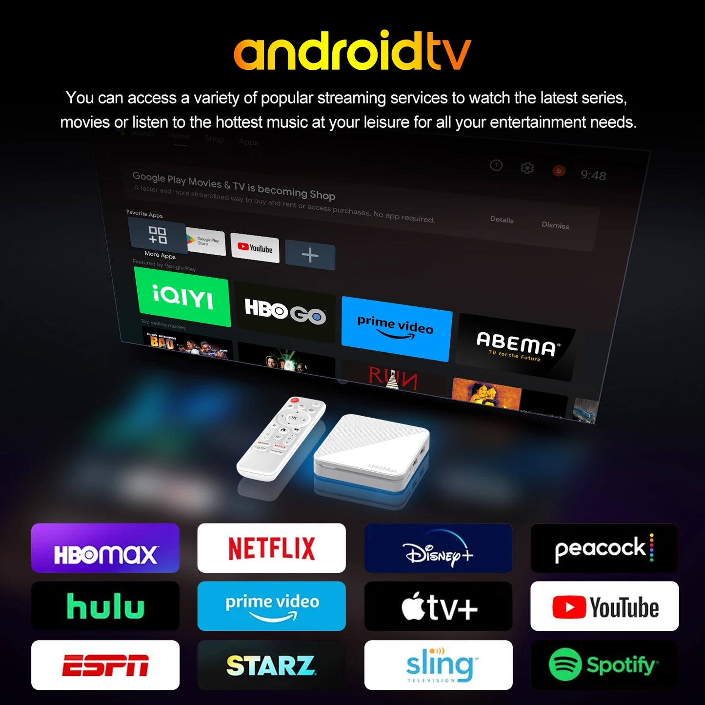 H96 H313 Android TV Box 4K With WiFi 6 Bluetooth 5 Media