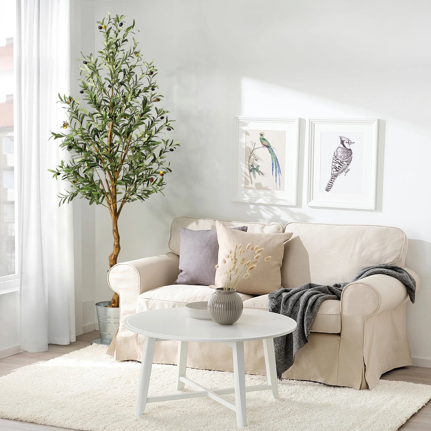 HiMISS Artificial Olive Tree Realistic Floor Plant For Home Decor