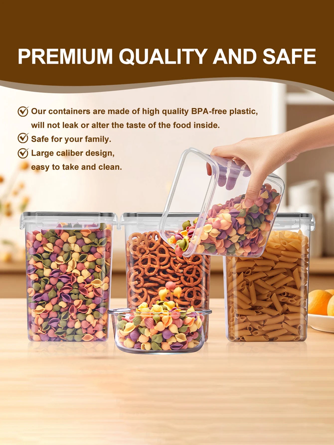 Sealed Food Storage Containers With Lids For Pantry 48 Piece Set