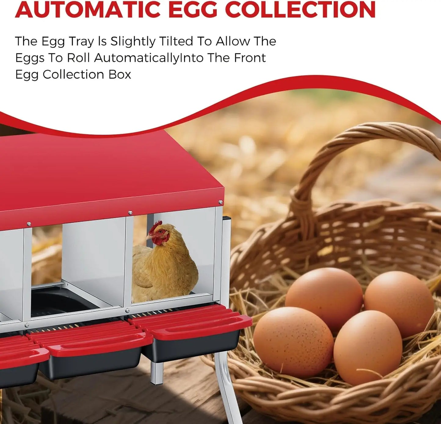 TWISTER.CK Automatic Egg Rollout Chicken Nesting Box