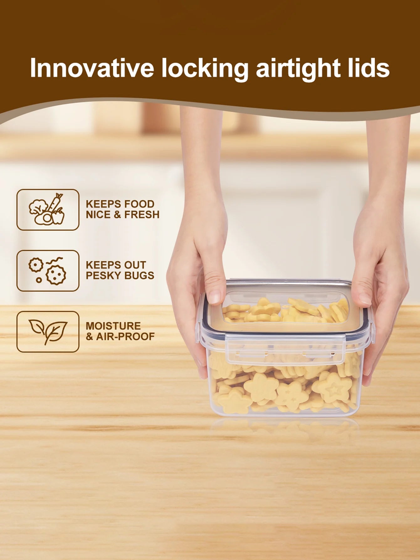 Sealed Food Storage Containers With Lids For Pantry 48 Piece Set