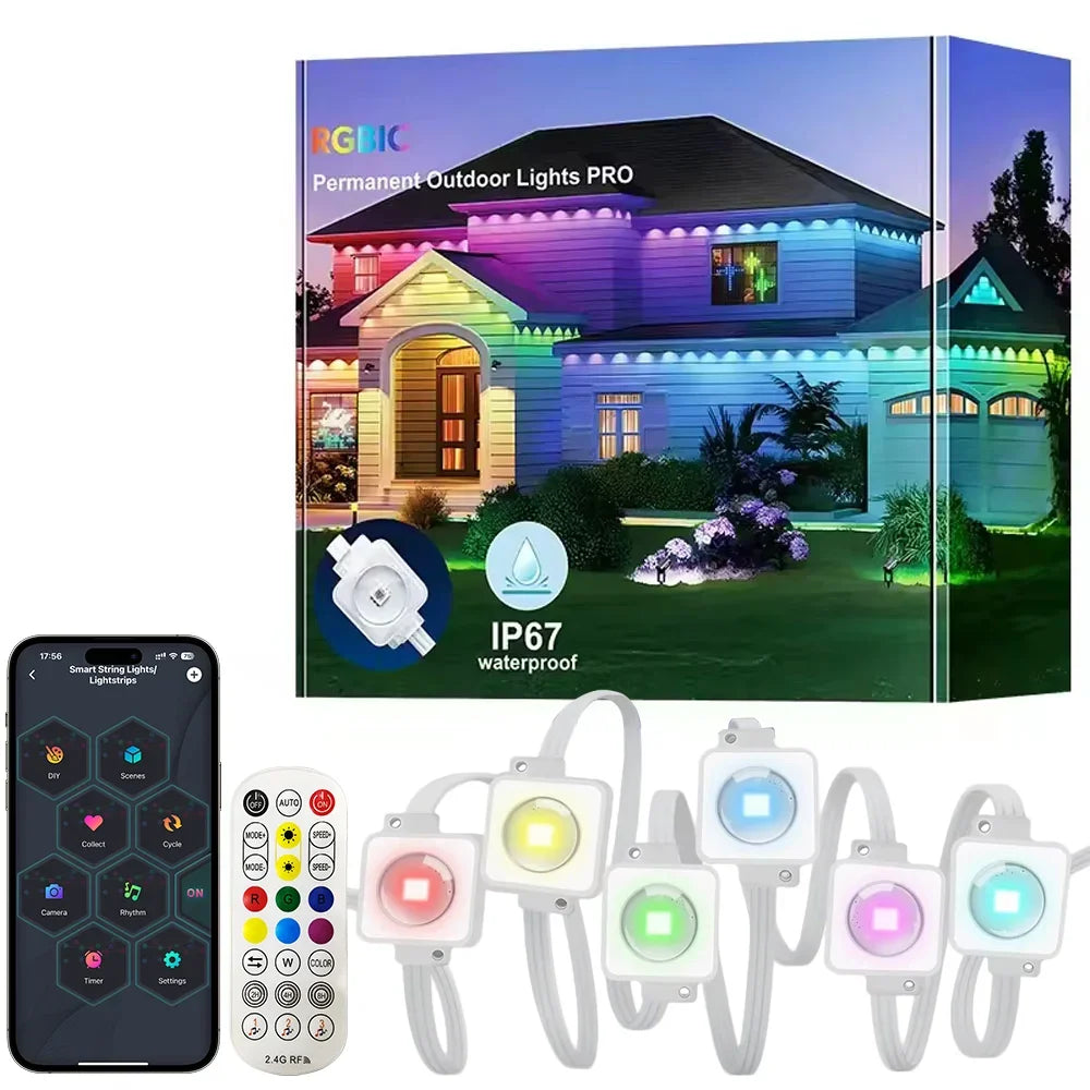 MIMIRGB Outdoor Weatherproof RGB LED Decorative String Lights