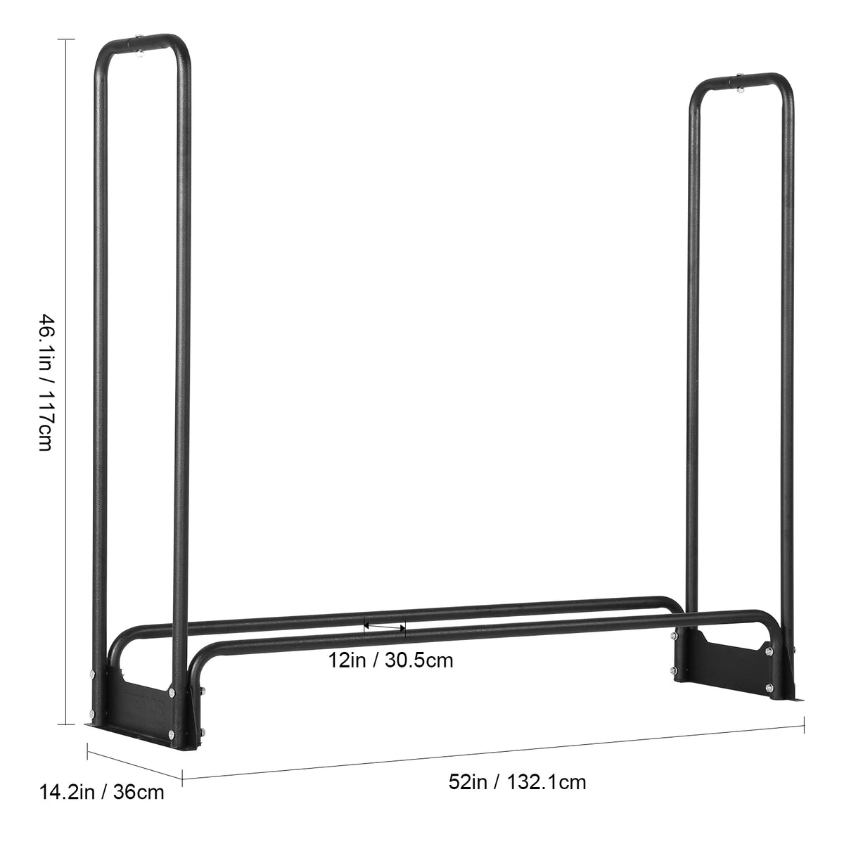 SucceBuy Outdoor Firewood Rack With Heavy Duty Cover