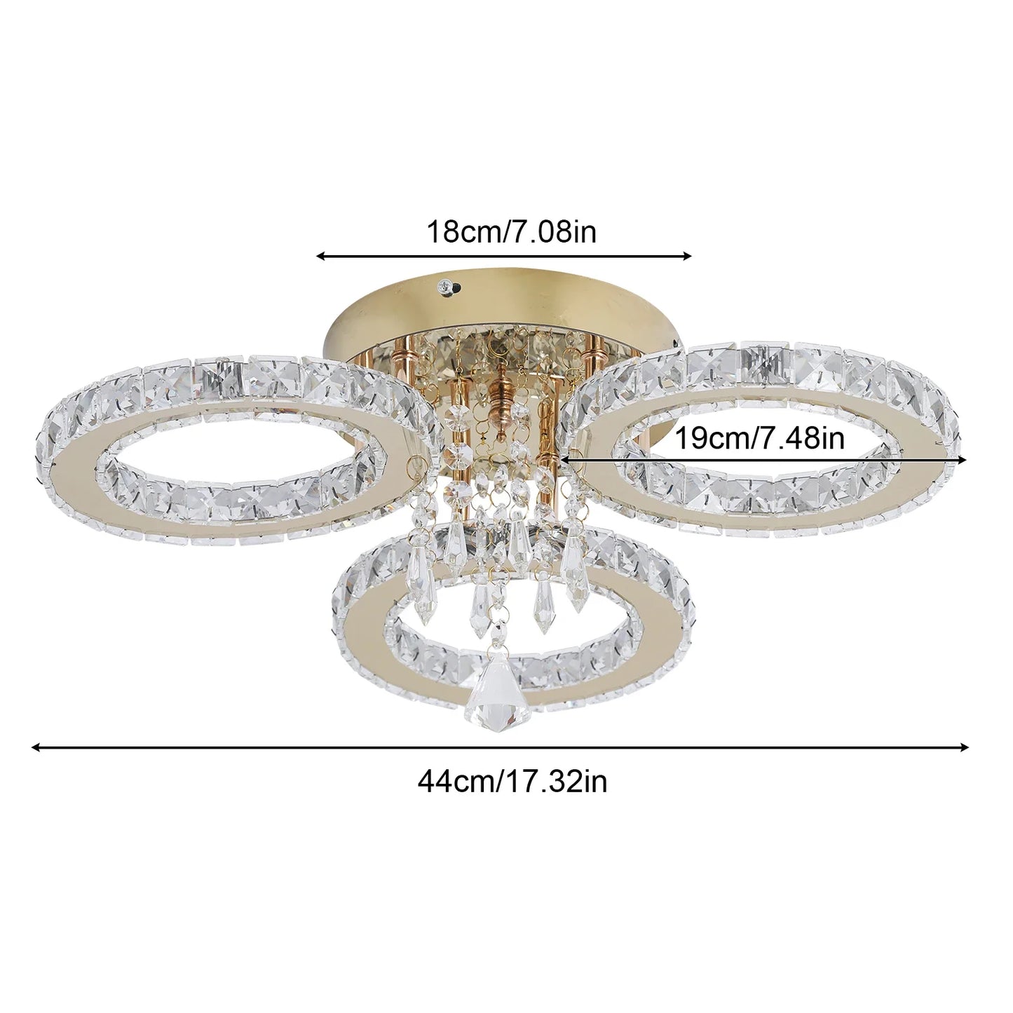 Led Crystal Ceiling Light Chandelier For Living Room