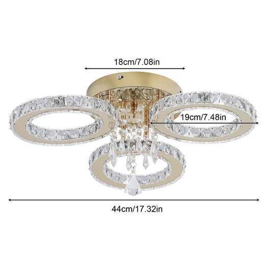 Led Crystal Ceiling Light Chandelier For Living Room