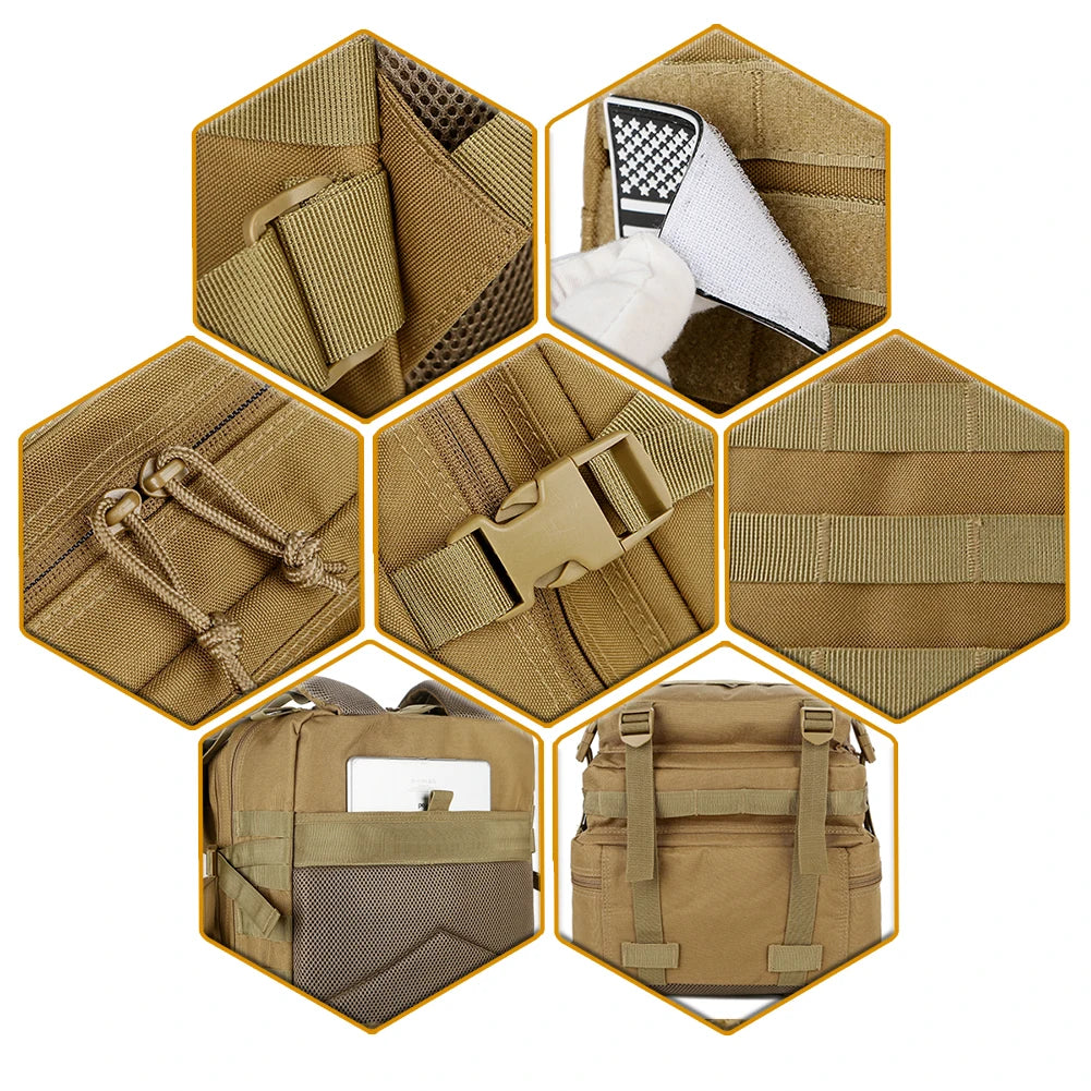 ReFire Gear Tactical Backpack Molle EDC Travel Daypack For Trekking