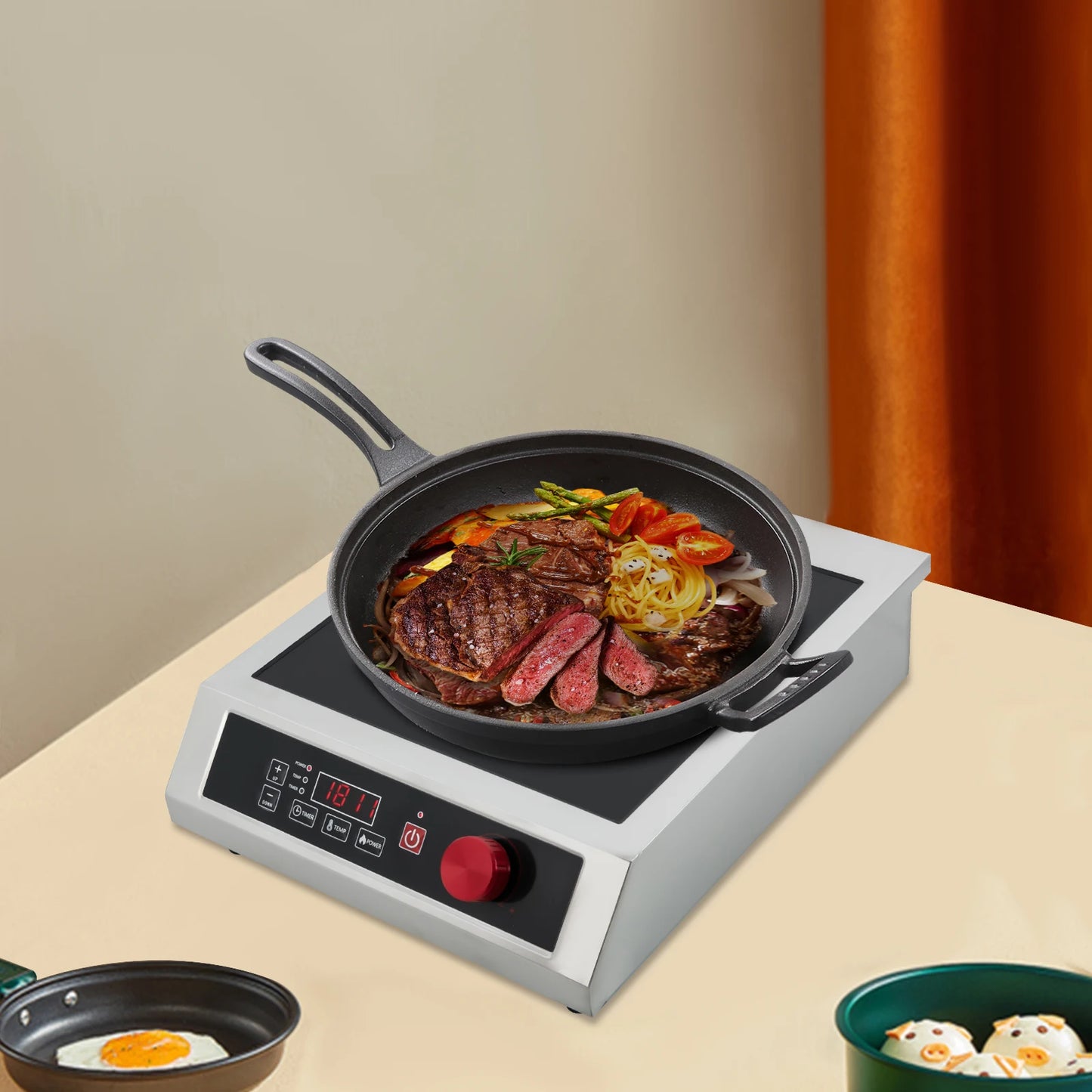 Sweetmile Cooker Y14 3500W Stainless Steel Induction Cooktop 110V