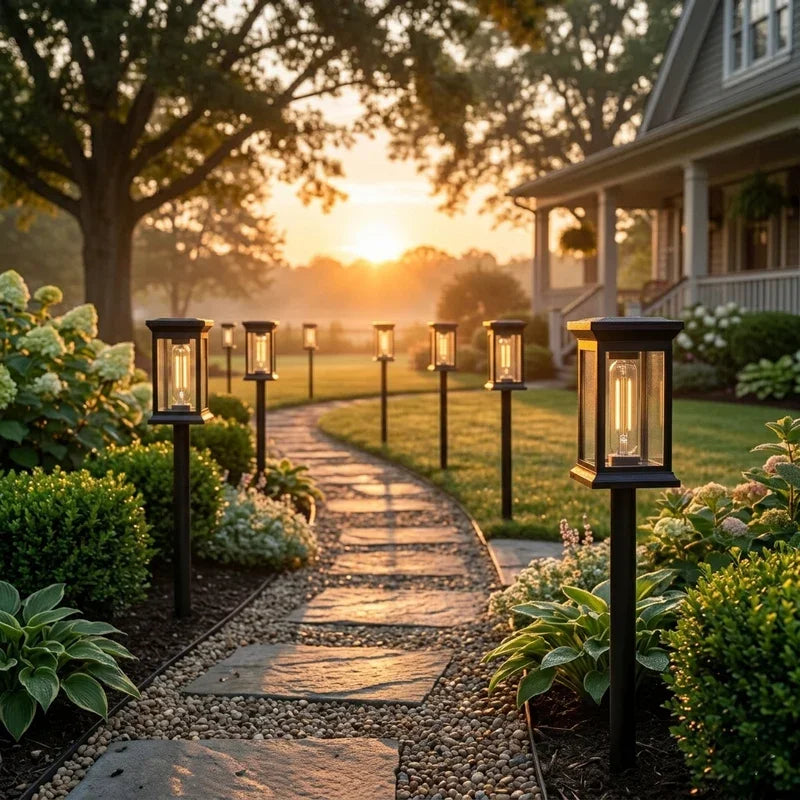 Fighting Wolf Solar Outdoor Lights Waterproof Landscape Pathway Lighting