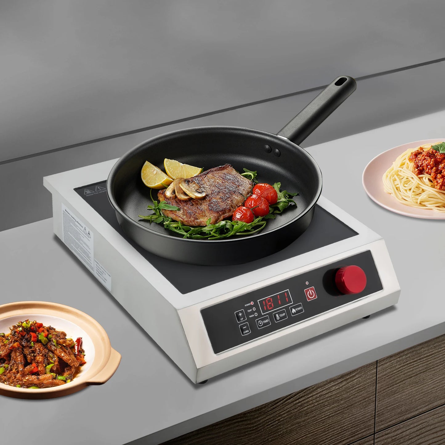 Sweetmile Cooker Y14 3500W Stainless Steel Induction Cooktop 110V
