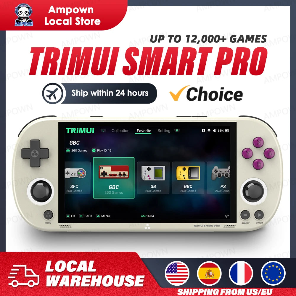 Trimui Smart Pro Handheld Game Console With IPS Display Bluetooth