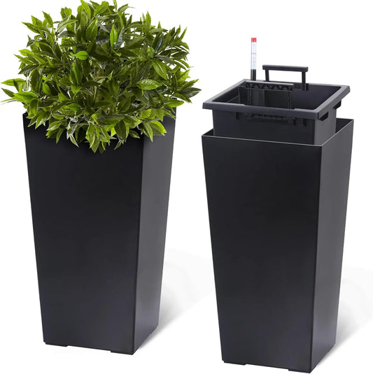 HobbyLane Tall Indoor Outdoor Planter With Shelf Insert