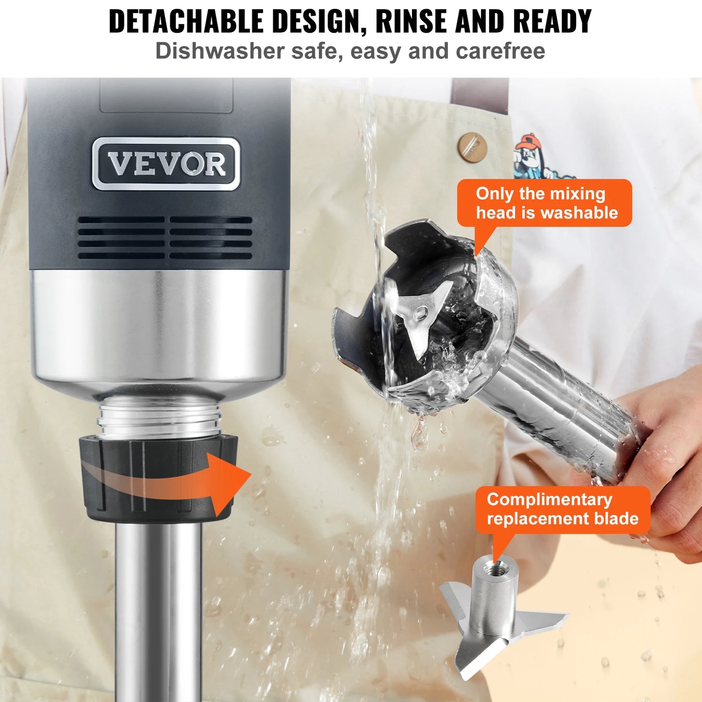SucceBuy Immersion Blender 500W Heavy Duty Hand Mixer