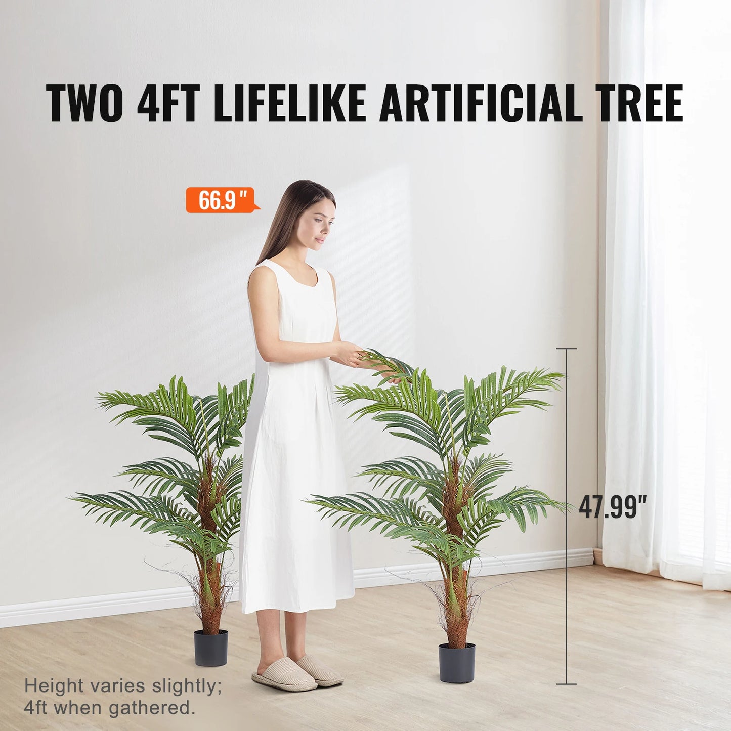 Artificial Palm Tree With Anti Tip Protection And PE Material