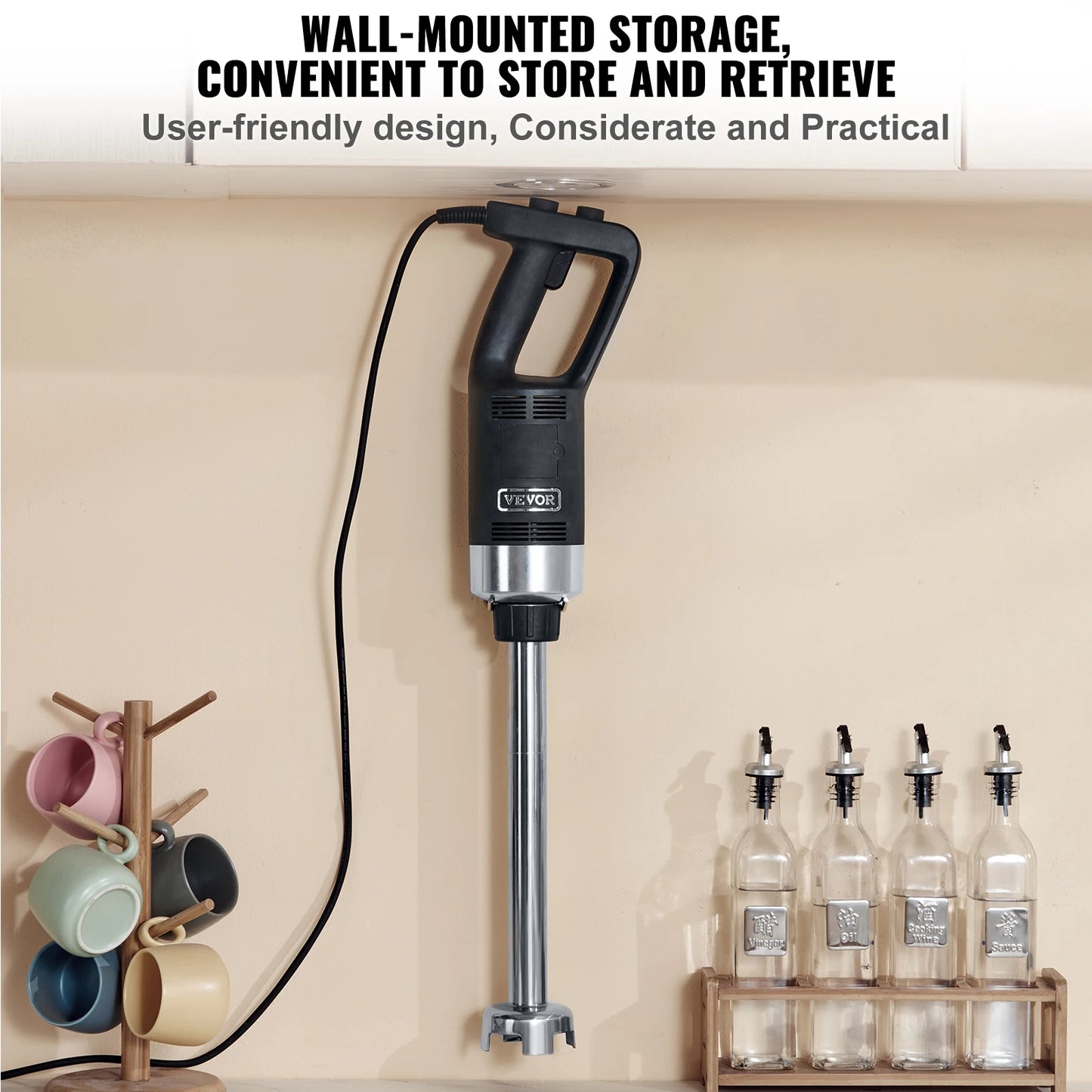 SucceBuy Immersion Blender 500W Heavy Duty Hand Mixer
