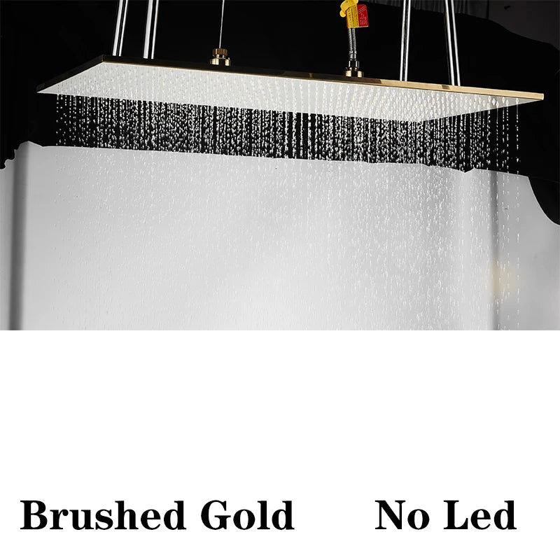 Wanmivezlo Brass LED Rainfall Shower Head Bathroom Accessory
