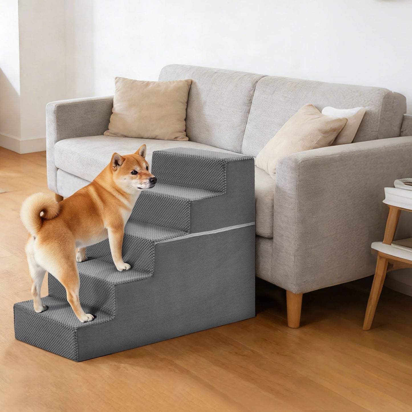 Right Angled Foam Dog Stairs For Small Dogs Indoor Ramp