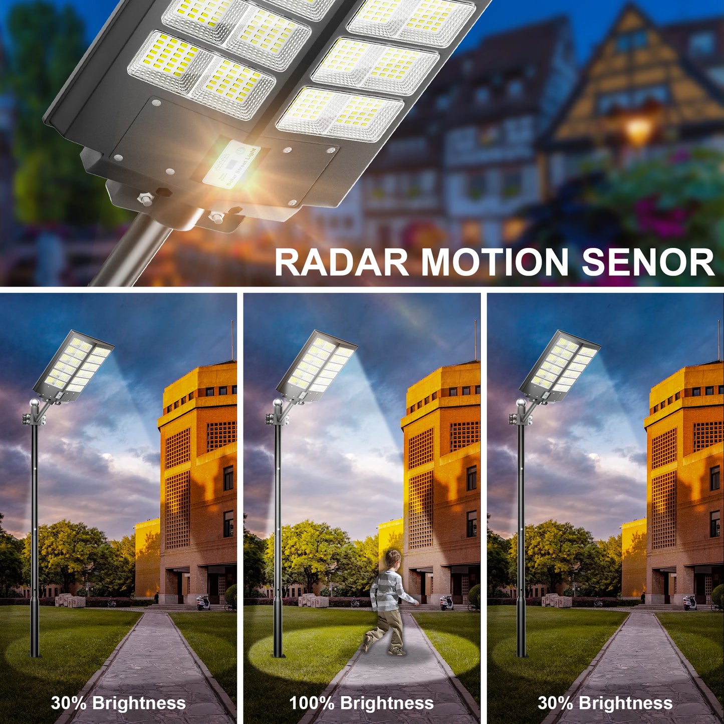 Solar Street Light 6000W With Motion Sensor Waterproof