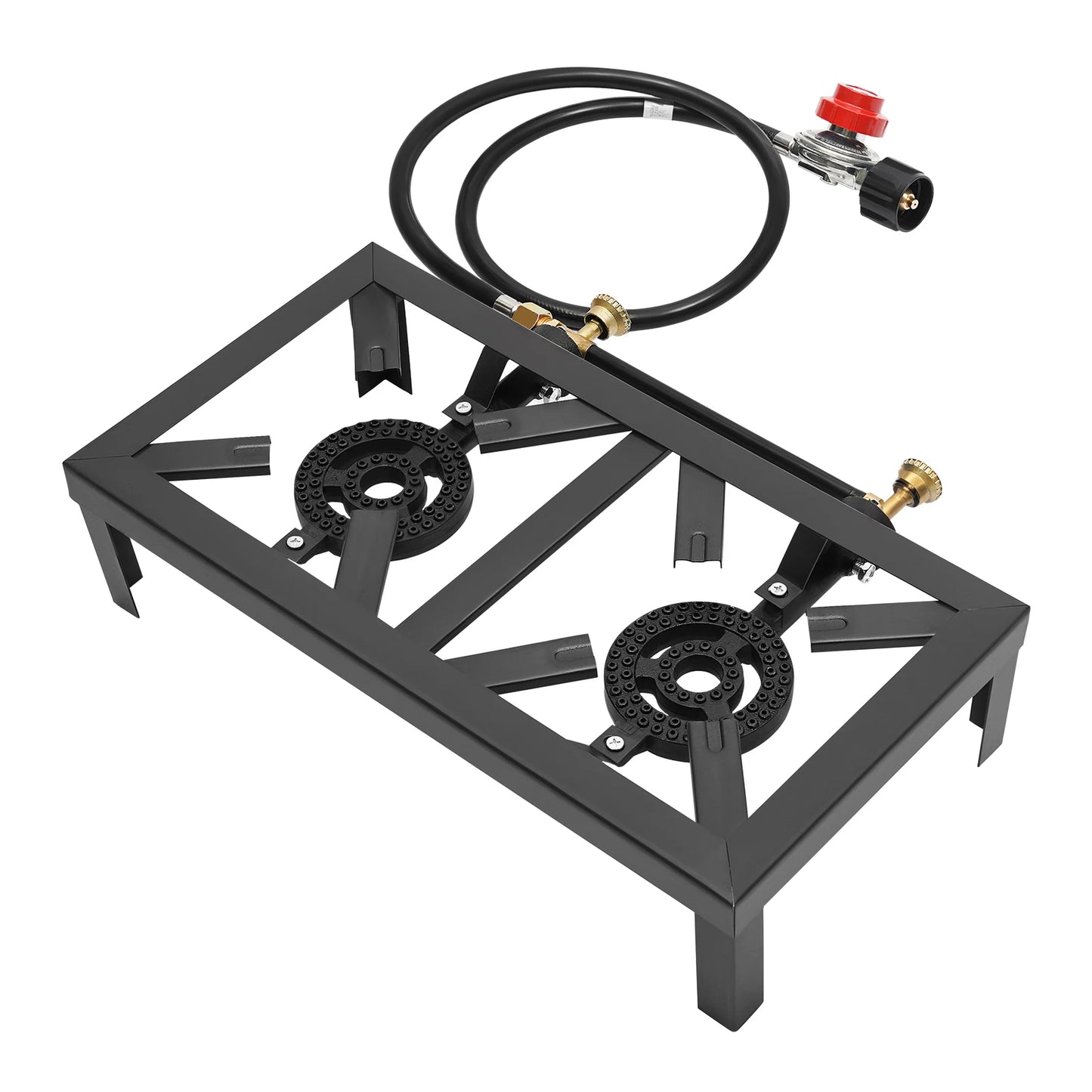 Portable 8000W Outdoor Double Burner Gas Stove With Regulator