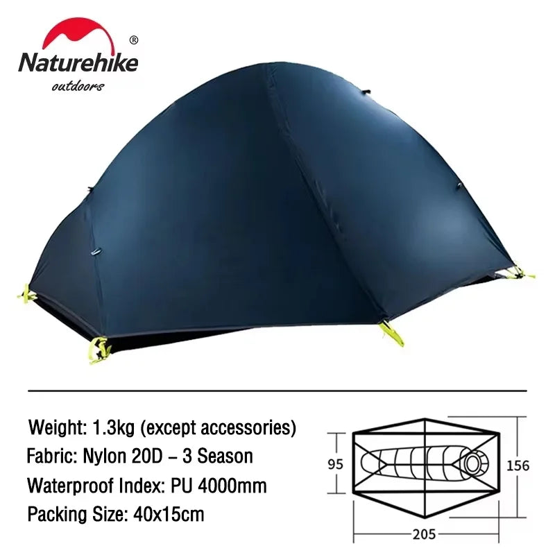 Naturehike One Person Ultralight Backpacking Tent For Outdoors