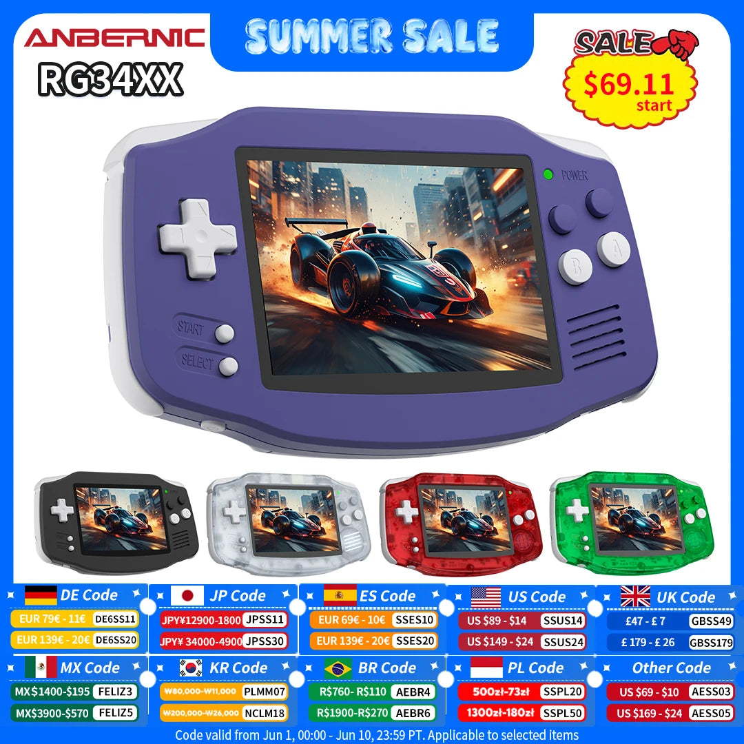 Anbernic RG34XX Handheld Game Console Made For Retro Gaming