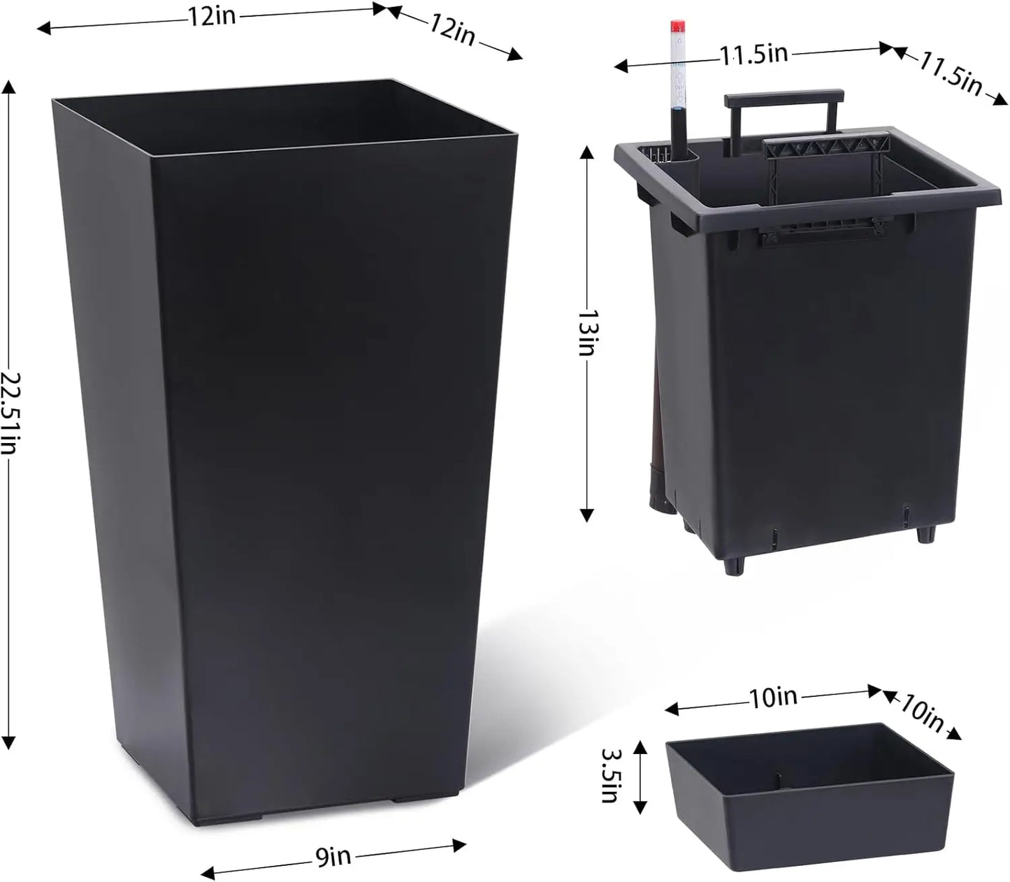 HobbyLane Tall Indoor Outdoor Planter With Shelf Insert