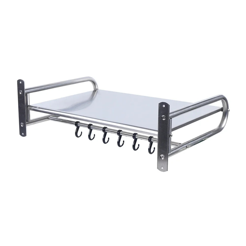 Stainless Steel Microwave Oven Rack Wall Mount Shelf