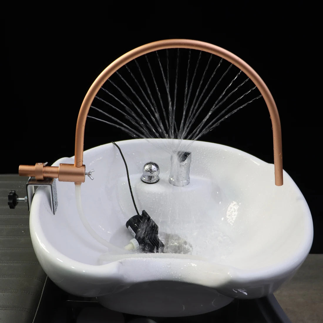 Salon Head Spa Water Waterfall Frame with Pump, Multi-Angle Water Circulation Device for Shampoo Washbasin Shower Equipment