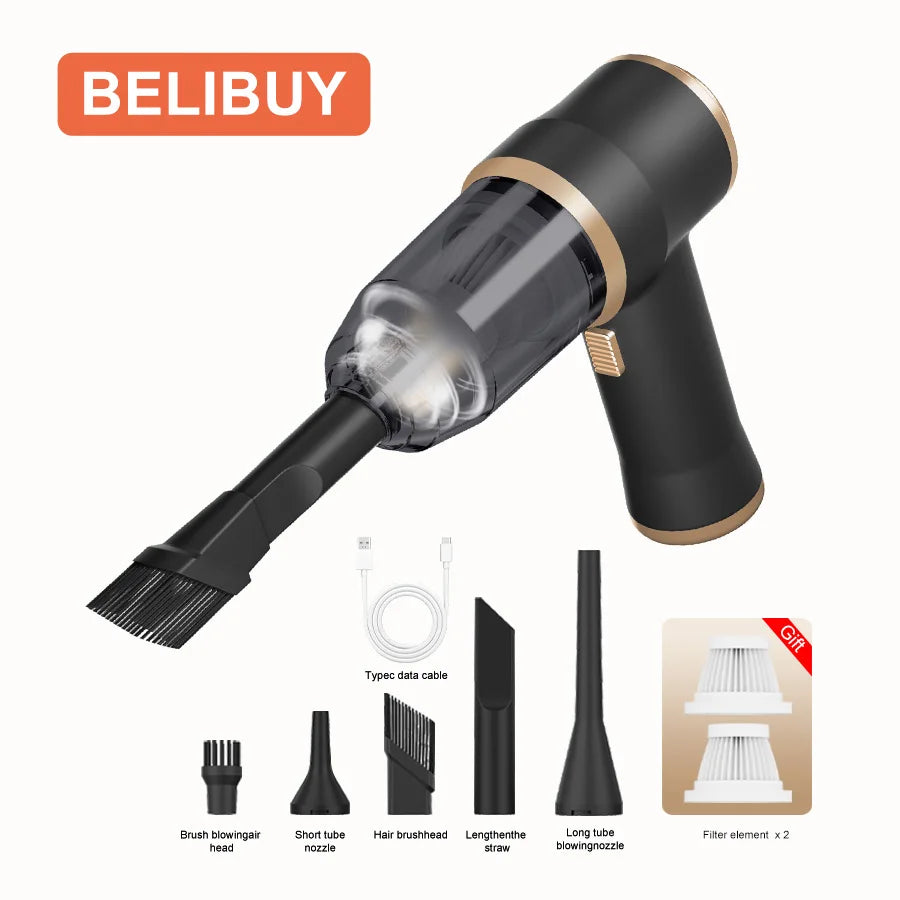 Portable Wireless Car Vacuum Cleaner With HEPA Filter